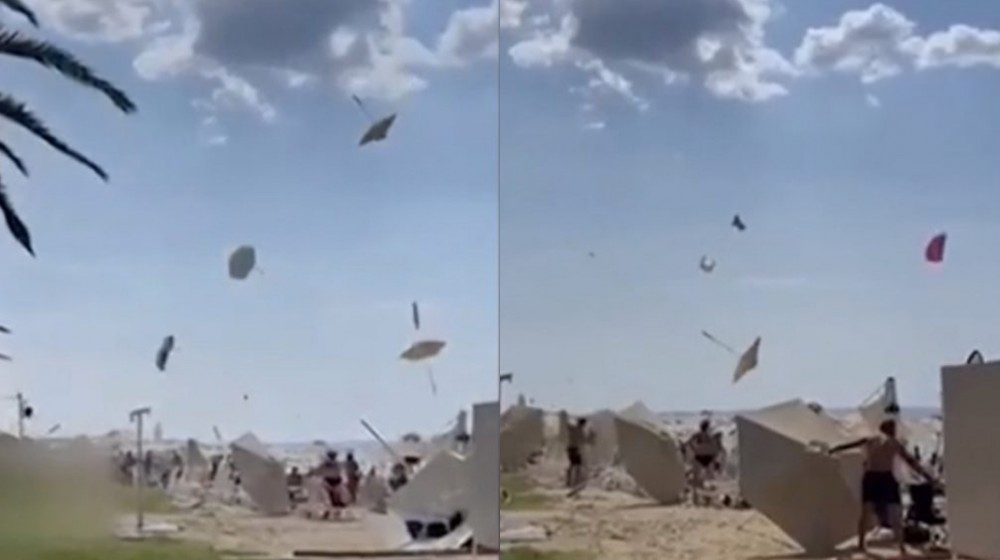 Χαλκιδική: Ανεμοστρόβιλος σκόρπισε τον πανικό σε παραλία - Οι ομπρέλες έγιναν ιπτάμενες (VIDEO)