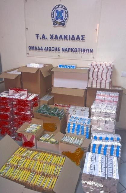 ΧΑΛΚΙΔΑ: Έστησαν επιχείρηση διακίνησης λαθραίου καπνού και τσιγάρων (pics)