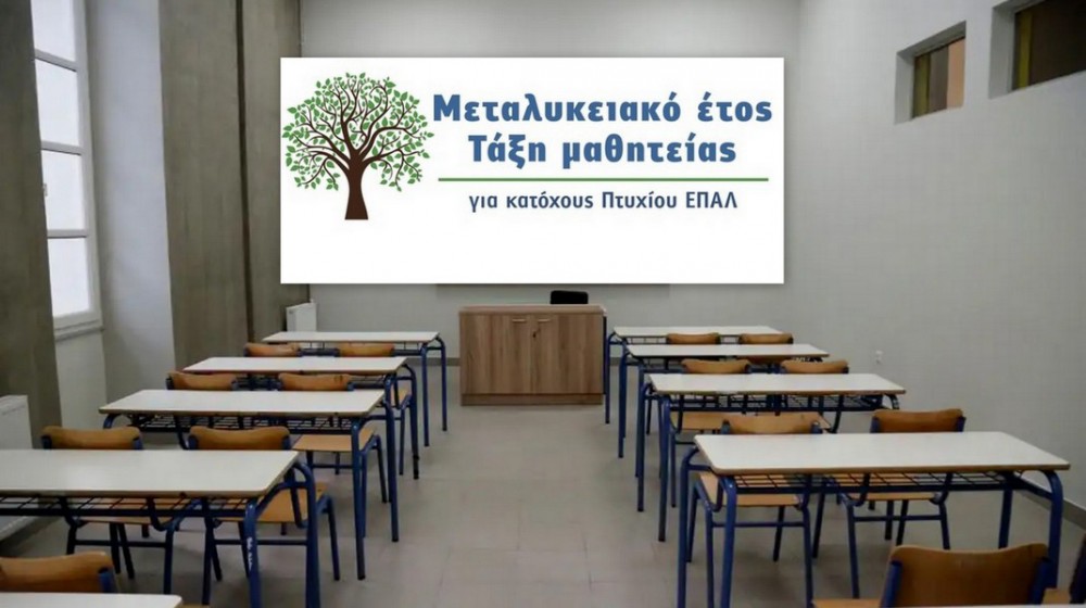 ΕΠΑΓΓΕΛΜΑΤΙΚΑ ΛΥΚΕΙΑ: Άρχισαν οι αιτήσεις για το Μεταλυκειακό Έτος - Τάξη Μαθητείας