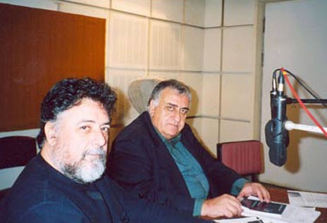 Πάνος Γεραμάνης και Γιάννης Πανούσης στο στούντιο