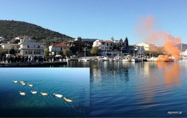 ΑΛΜΥΡΟΠΟΤΑΜΟΣ: Πάπιες, καπνογόνα και λιακάδα στα Θεοφάνεια