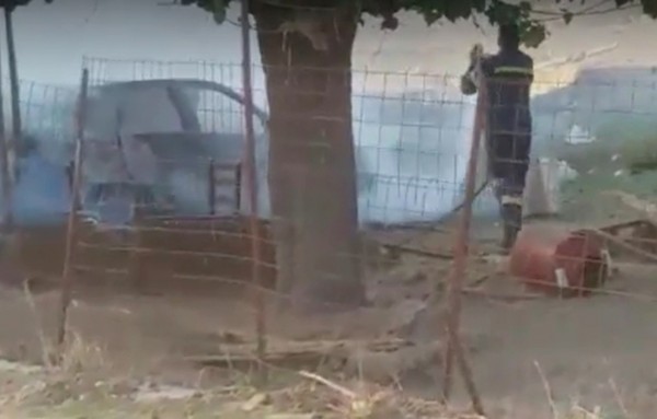 ΜΙΣΤΡΟΣ: Κάηκε αυτοκίνητο στη θέση Πέρασμα (VIDEO)