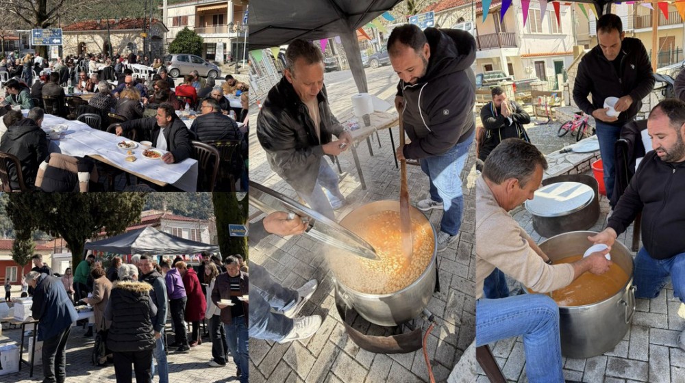 ΕΥΒΟΙΑ: Κούλουμα με φασολάδα στους Στρόπωνες - Παράδοση και γεύση στο ορεινό χωριό