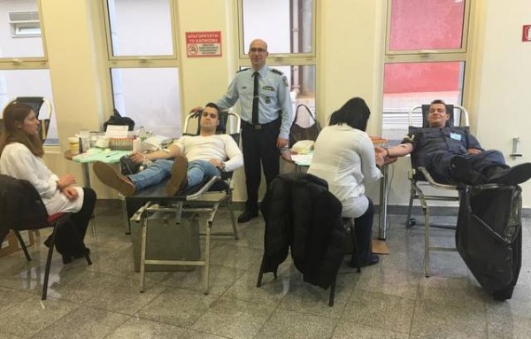 Οι αστυνομικοί της Χαλκίδας έδωσαν το αίμα τους
