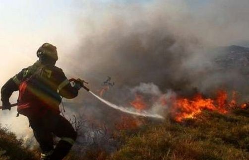 Φλόγες απείλησαν σπίτια στο Καστρί Καρύστου