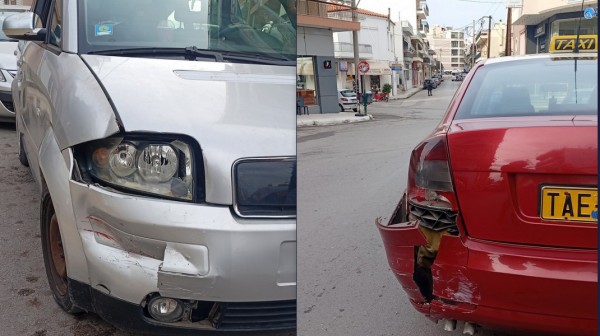 ΧΑΛΚΙΔΑ: Σύγκρουση ΙΧ με ταξί στην πλατεία Νασουφίδη