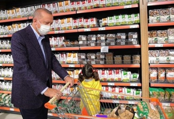 Ο Ερντογάν πήρε το καρότσι και πήγε για ψώνια στο σούπερ μάρκετ