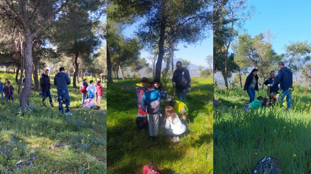 ΧΑΛΚΙΔΑ: Μαθητές του 7ου Δημοτικού Σχολείου σε δενδροφύτευση στο άλσος της Αγίας Μαρίνας