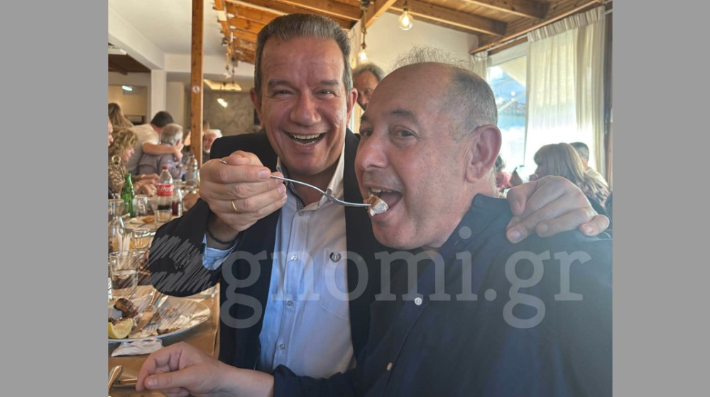 ΧΑΛΚΙΔΑ: Ο Σταύρος Μακαρίου ...τάισε μπριζόλα τον Χρήστο Λινάρδο