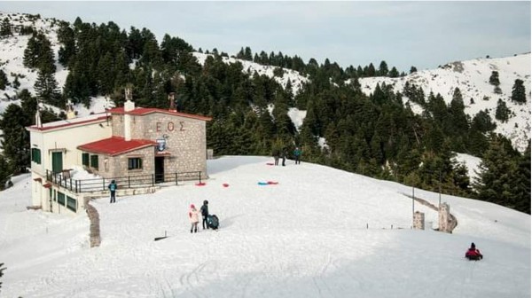 Ο Ορειβατικός Σύλλογος Χαλκίδας κόβει την πίτα του στο καταφύγιο της Δίρφυς