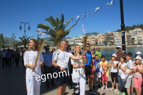 Η Ολυμπιακή φλόγα πέρασε από τη Χαλκίδα