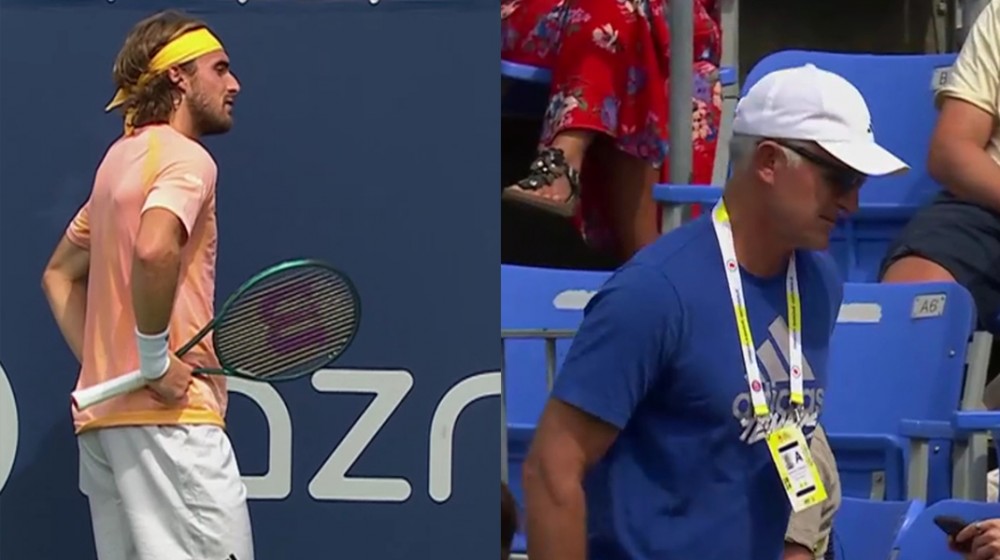 Η στιγμή που ο Στέφανος Τσιτσιπάς διώχνει τον πατέρα του από το γήπεδο (Video)