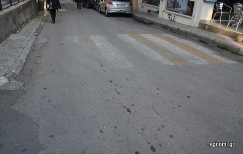 Ξεβαμμένη η πιο σημαντική διάβαση πεζών