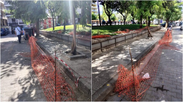 ΧΑΛΚΙΔΑ: Έφτιαξαν το πεζοδρόμιο και ξέχασαν τα πλέγματα στην Τσιριγώτη!