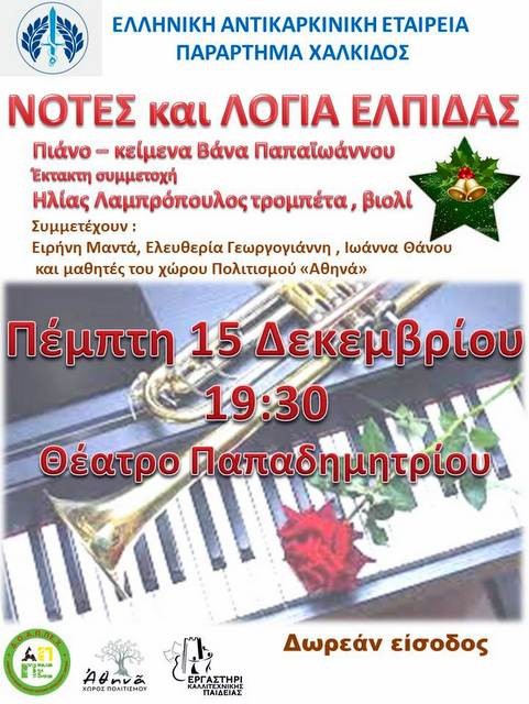 ΧΑΛΚΙΔΑ: Μουσική εκδήλωση στο Θέατρο Παπαδημητρίου