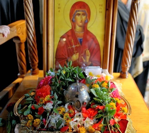 Το ιερό λείψανο της Αγίας Μαρίνας στο Βασιλικό