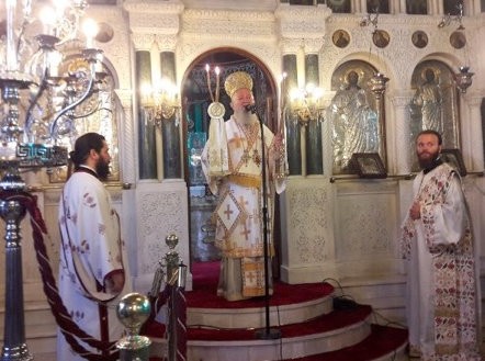 Στα Λουτρά Αιδηψού πήγε την Κυριακή ο Μητροπολίτης