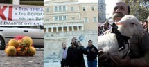 Με το αρνάκι στο Σύνταγμα