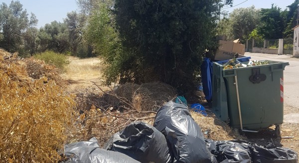Γεμάτη από ξερόχορτα και σκουπίδια η παραλία Πολιτικών