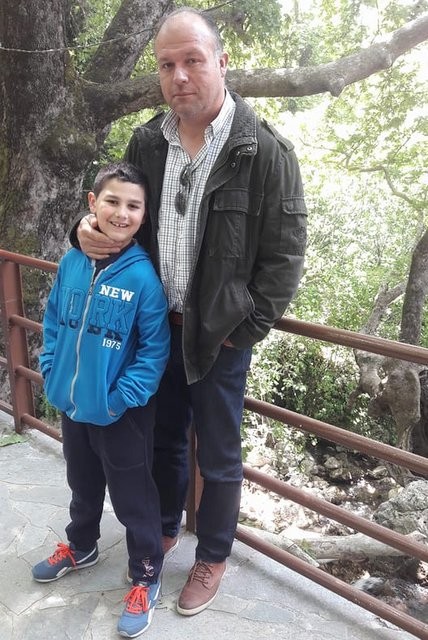 Στη Στενή με τη σύζυγό και το γιο ο Βασίλης Γουρνής