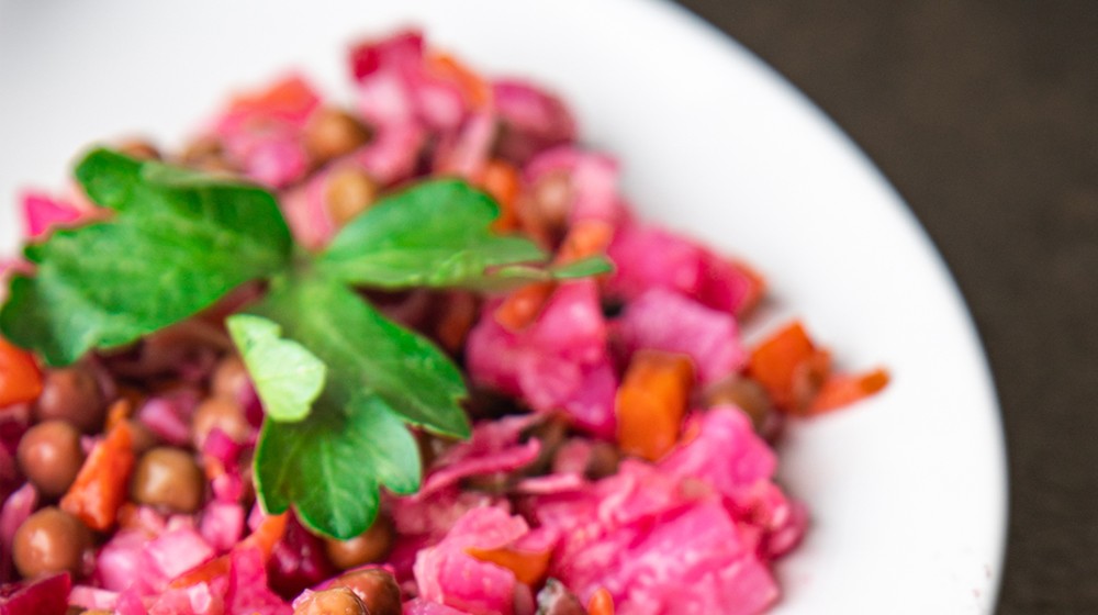 Σαλάτα φακή με παντζάρι