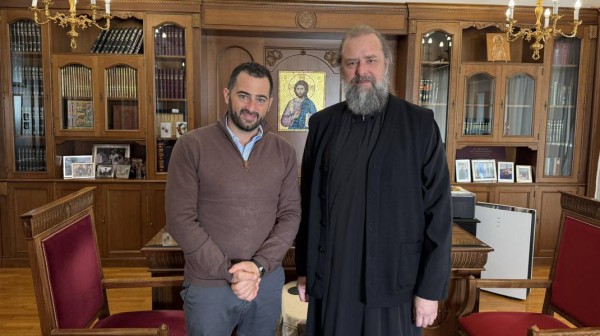 Ο Φάνης Σπανός επισκέφτηκε τον Χαλκιδέο Μητροπολίτη Θεσσαλονίκης Φιλόθεο