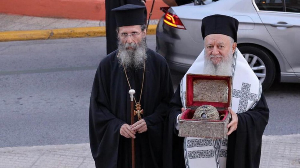 Ο Μητροπολίτης κ. Χρυσόστομος πήγε την Κάρα του Αγίου Παρθενίου στο ναό Αγίου Δημητρίου Αττικής