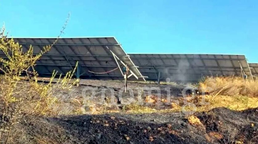 ΕΥΒΟΙΑ: Φωτιά σε φωτοβολταϊκό πάρκο στον Πισσώνα το απόγευμα της Τετάρτης