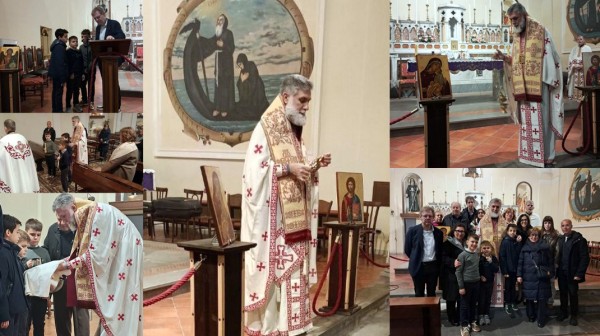 ΙΤΑΛΙΑ: Λαμπρή Αρχιερατική Θεία Λειτουργία στη Φότζια με την παρουσία του Επισκόπου Σκοπέλου Νικοδήμου