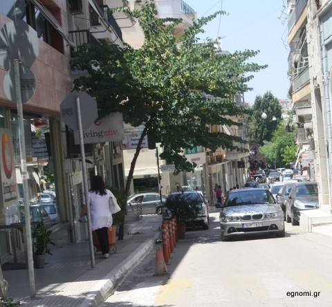 Το δένδρο στην Αντωνίου ...λοξοδρομεί