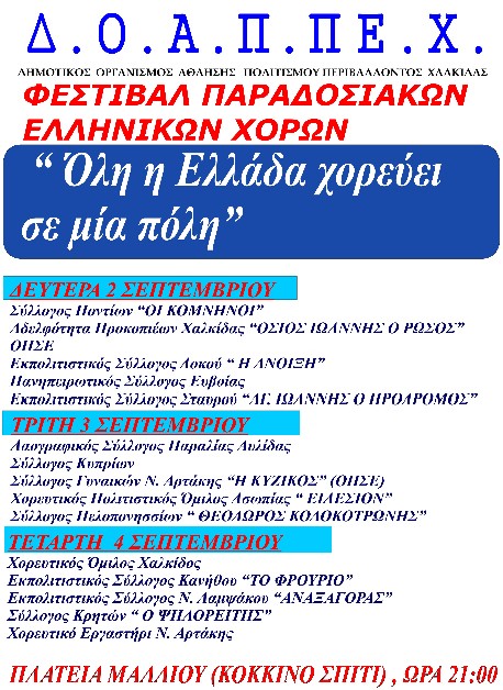 Φεστιβάλ παραδοσιακών χορών στο Κόκκινο Σπίτι