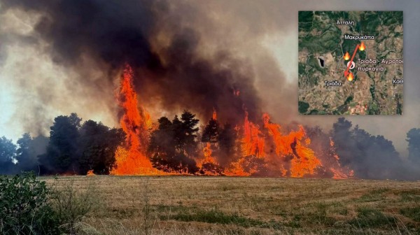 ΕΥΒΟΙΑ: Η τελευταία εξέλιξη σχετικά με την φωτιά στη Μακρυκάπα