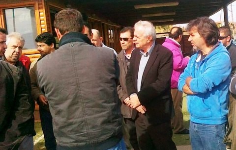 O Βαγγέλης Αποστόλου στο μπλόκο του Ορχομενού