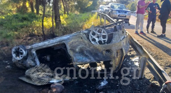 Τρομακτικό τροχαίο δυστύχημα στον Πεθαμένο Μεσσαπίων - Μία νεκρή, δύο εγκαυματίες