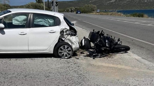 ΑΚΤΗ ΝΗΡΕΩΣ: Δικυκλιστής τραυματίστηκε σοβαρά σε τροχαίο