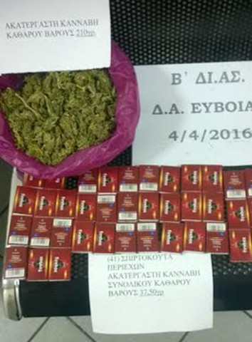 Βασιλικό: Τα σπιρτόκουτα περιείχαν 38 γραμμάρια χασίς