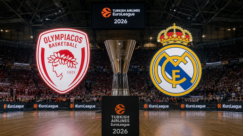 ΕΥΡΩΛΙΓΚΑ 2026: Ολυμπιακός-Ρεάλ το ζευγάρι του μεγάλου τελικού
