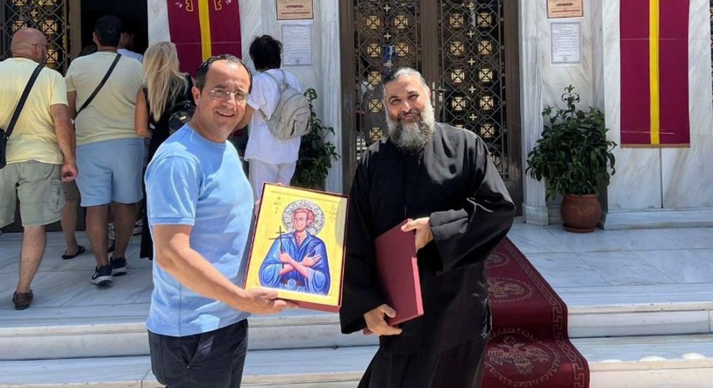 ΠΡΟΚΟΠΙ ΕΥΒΟΙΑΣ: Ο πρόεδρος της Κυπριακής Δημοκρατίας προσκύνησε τον Όσιο Ιωάννη Ρώσο