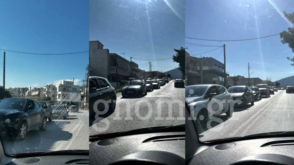 ΧΑΛΚΙΔΑ: Ατελείωτη ουρά και εκνευρισμός οδηγών στη λεωφόρο Καραμανλή