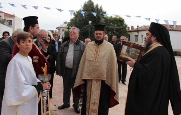 Υποδοχή της κάρας του Αγίου Μάμαντα στο Βασιλικό