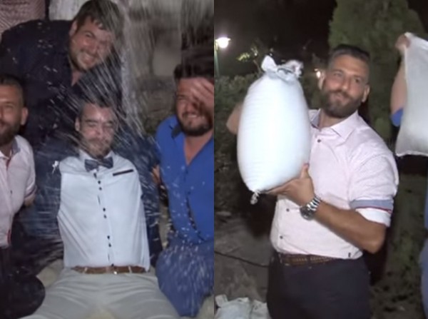 Έλουσαν τον γαμπρό με 200 κιλά ρύζι (VIDEO)