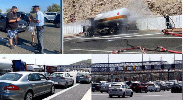 Φωτιά σε βυτιοφόρο: Χάος για πάνω από επτά ώρες στην Αθηνών-Κορίνθου - Ουρές χιλιομέτρων και εγκλωβισμένοι οδηγοί