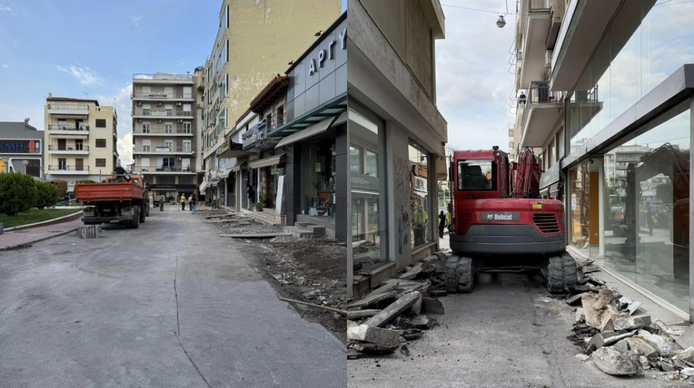 ΧΑΛΚΙΔΑ: Κυκλοφοριακή ... ασφυξία στο κέντρο της Χαλκίδας από τα έργα στην πλατεία Αγοράς