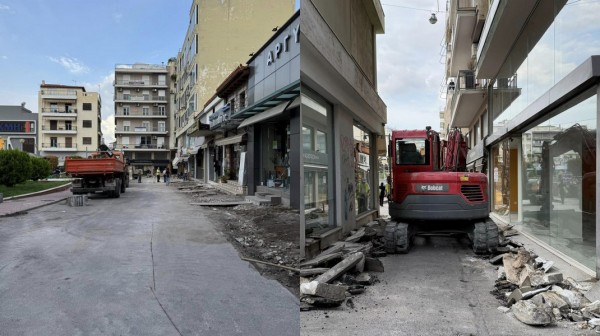 ΧΑΛΚΙΔΑ: Κυκλοφοριακή ... ασφυξία στο κέντρο της Χαλκίδας από τα έργα στην πλατεία Αγοράς