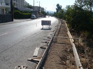 Κατασκευή πεζοδρομίου στη Λεωφόρο Αθηνών