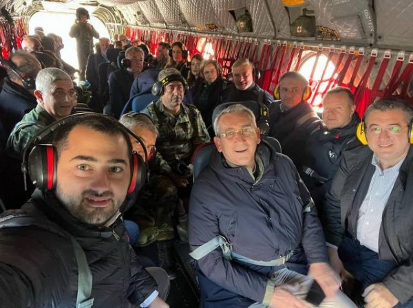 Σε μεταγωγικό αεροπλάνο της Πολεμικής Αεροπορίας ο Φάνης Σπανός