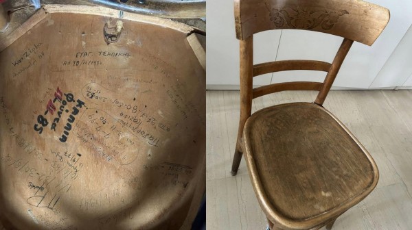 Iστορική καρέκλα σε γνωστό κατάστημα της Χαλκίδας