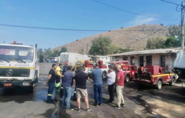 ΔΗΜΟΣ ΧΑΛΚΙΔΕΩΝ: Άσκηση πυροσβεστικής ετοιμότητας στο εργοτάξιο