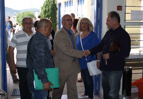 Ψήφισε στο Γυμνάσιο Κανήθου ο Χρήστος Παγώνης
