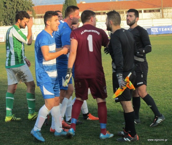 ΗΡΑΚΛΗΣ ΨΑΧΝΩΝ-ΕΡΕΤΡΙΑ 2-2: Γκολ, ένταση, πέναλτι και αποβολές